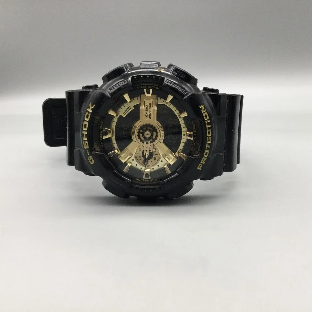 Casio G-Shock 5146 GA-110GB Mens Watch 47mm Black Gold D 200m New Battery
